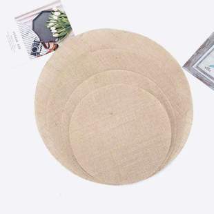 Linen Table Mat Placemat Waterproof and Anti-Scalding Laminated Linen Placemat Bowl Mat Coaster Retro Decorative Kindergarten Handmade Materials
