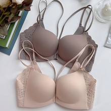 6333原版100%前扣式美背细带内衣女小胸聚拢提拉无钢圈无痕文胸罩