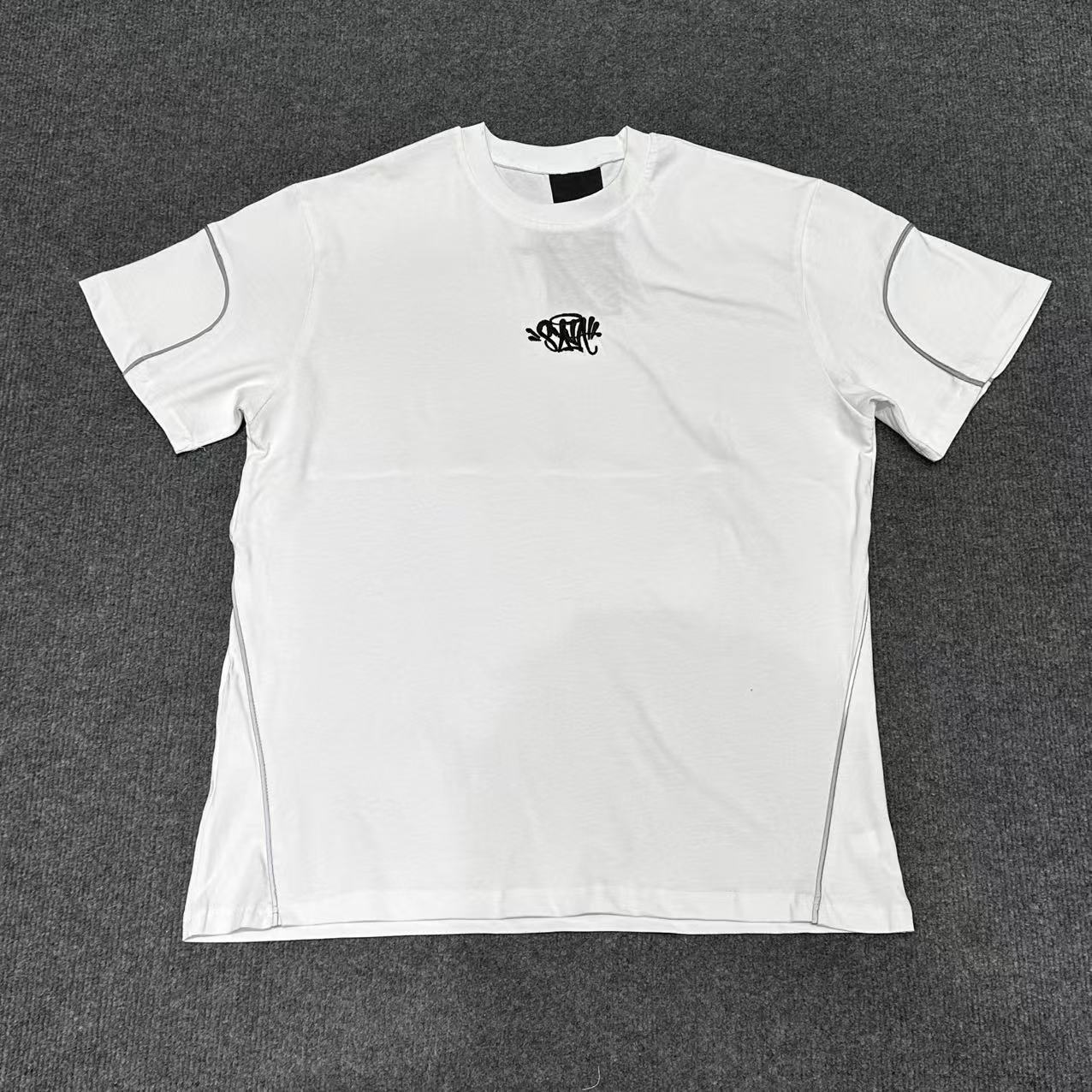 반사 스트립 흰색 반소매