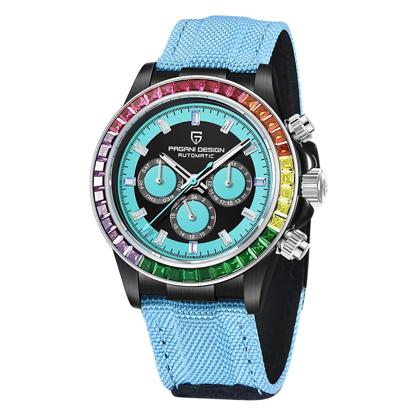 Bojiani Pagani designPD-1732 reloj de hombre reloj mecánico automático de acero inoxidable impermeable reloj hueco