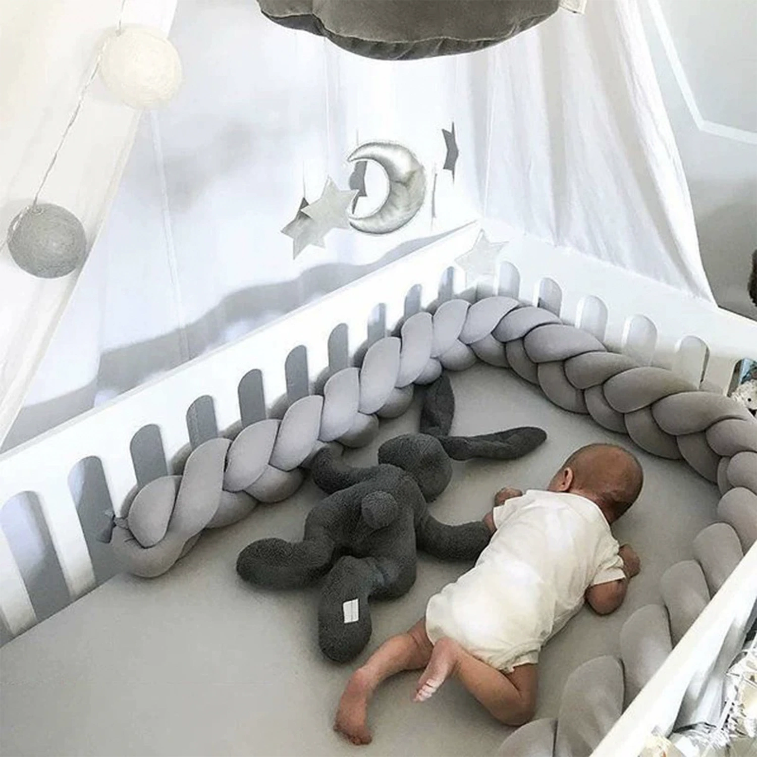 Ins Nordic детская комната декоративная DIY твист кровать Wai датский узел длинная шариковая подушка для галстука