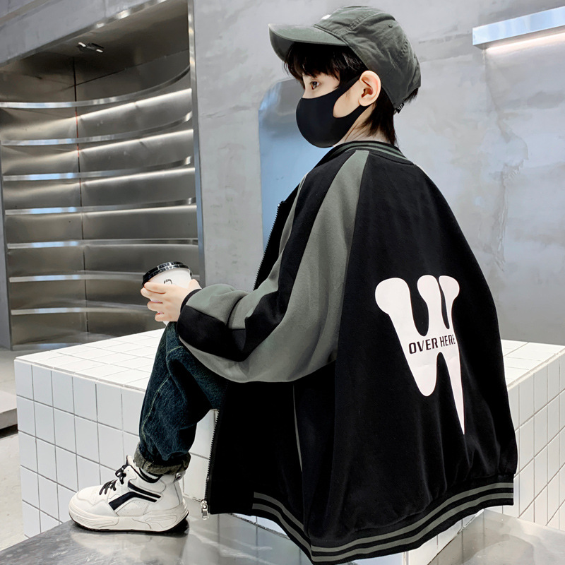 Children's Wear Boys Baseball Suit Spring Coat 2024 New Arrival Big Boys Spring and Autumn Style Spring Handsome Trendy