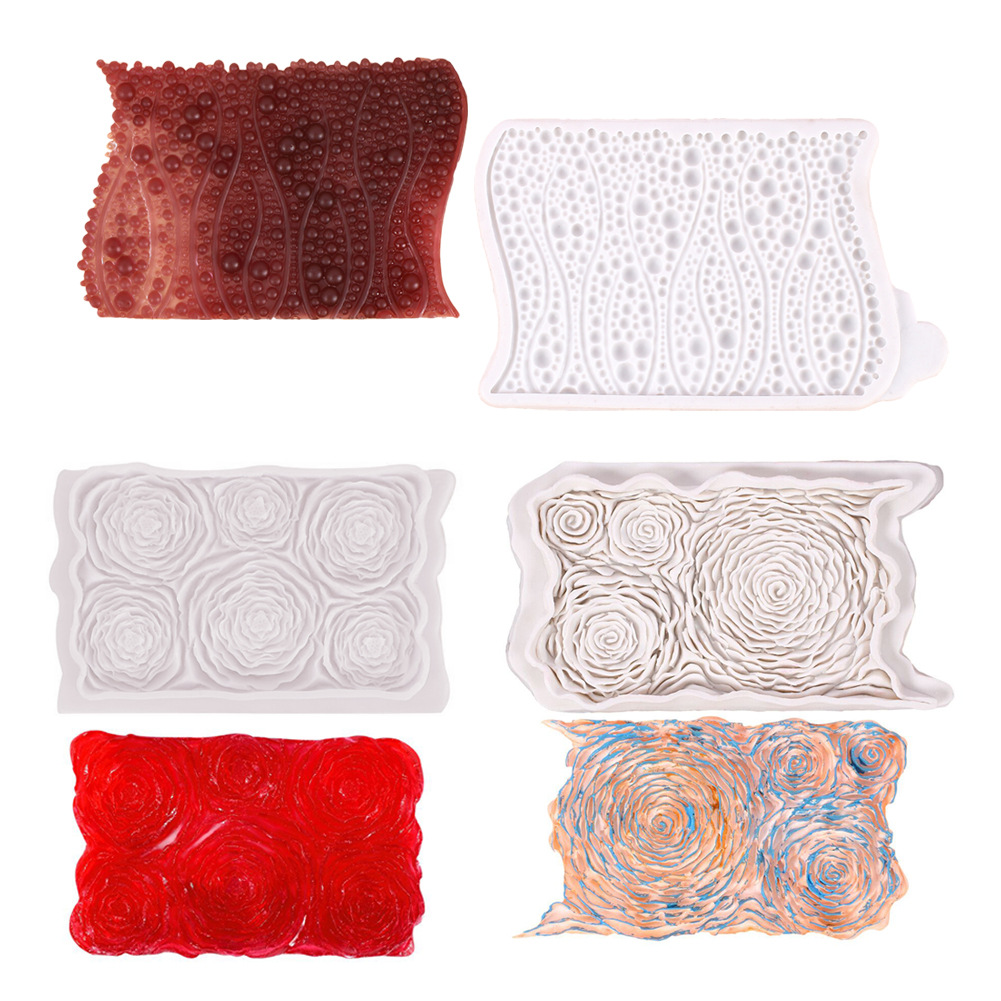 玫瑰花液体硅胶模皂 翻糖蛋糕模具 DIY巧克力硅胶模