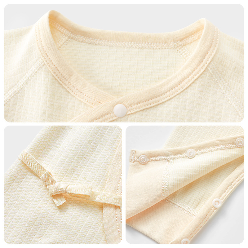 Ropa de bebé recién nacido Primavera, Otoño e Invierno bebé recién nacido monje tocando fondo cálido otoño mameluco masculino y femenino bebé mono
