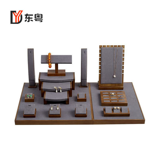 Solid wood jewelry display props jewelry display stand ring pendant watch pallet bracelet necklace display plate jewelry tray