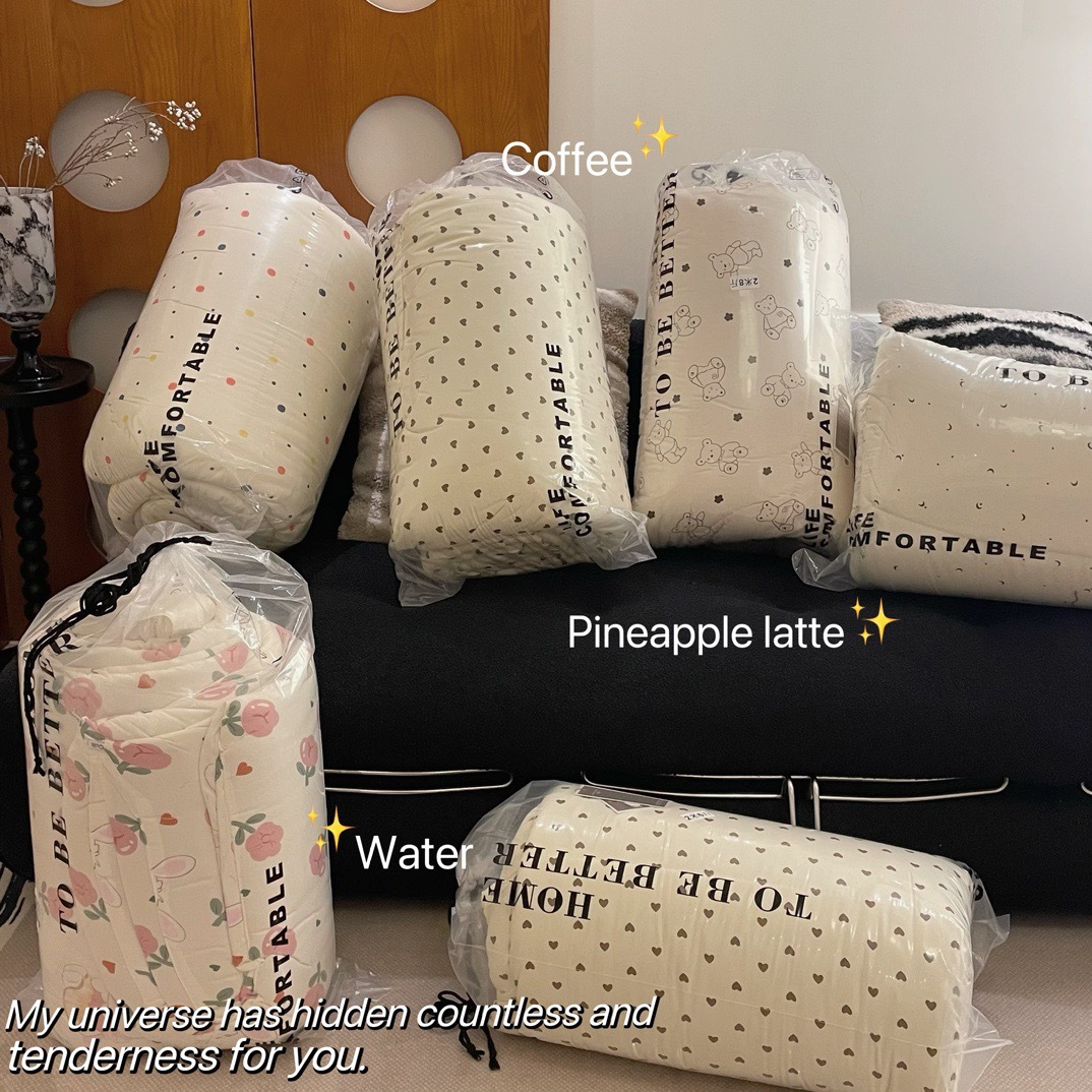 Class a Soft Cotton Soybean Quilt with Protein Fiber, Single/Double Size, Spring/Autumn/Winter Quilt Core, Washable Cotton Soybean Fiber Quilt, Class a