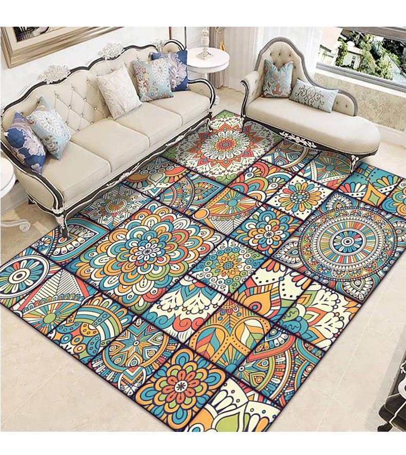 复古波斯地毯,地垫,民族风地垫,卧室地毯,脚垫