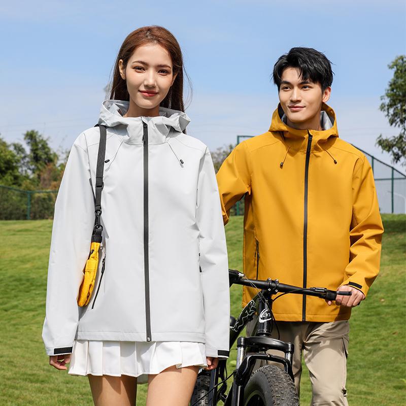 High-quality, new autumn/winter single-layer lightweight windbreaker jacket, unisex design, suitable for outdoor activities, camping, and cycling