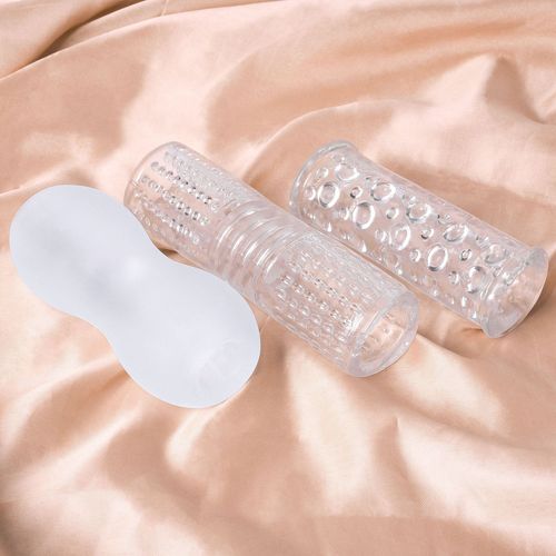 Crystal transparent airplane cup for men, soft and comfortable, famous device, inverted mold, sex toy, injection molded TPE new model