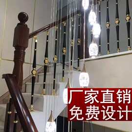 现代简约极简风铁艺立柱楼梯护栏别墅飘窗栏杆复式实木铝艺扶手
