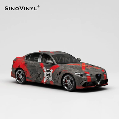 Painting Full Car Color Change, Automotive Film - 152-18m-resident-evil-red-alert