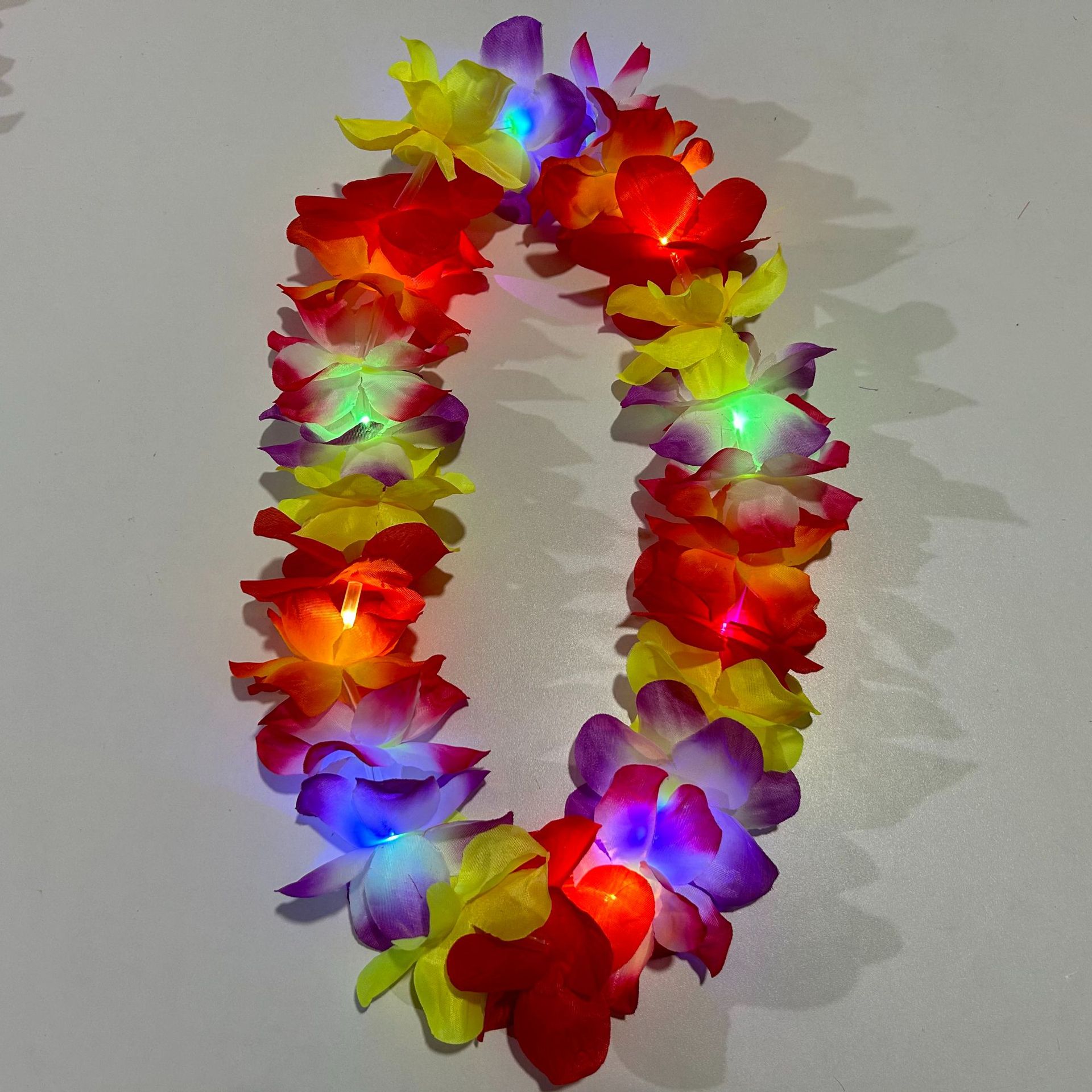 Lámpara LED de color corolla de pétalos de diámetro 11 cm 10 lámparas 24 flores al aire libre de vacaciones