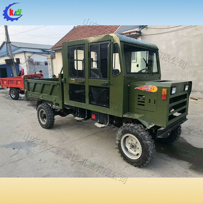 建筑工地用柴油四轮车 农用工程运输车液压自卸双顶农用拉土车