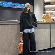 大码女装新品冬季加绒叠穿老钱风大码胖妹妹多巴胺遮肚显瘦三件套