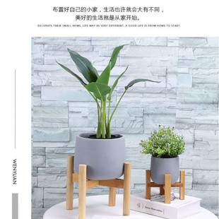Cross Flower Stand Solid Wood Bamboo Pothos Shelf Desktop Fish Tank Flower Pot Base Floor-Standing Balcony Living Room with Many Plants