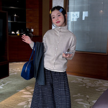 花与寻童装女童毛衣2025秋冬新款开衫打底毛衣肌理感织法洋气潮童
