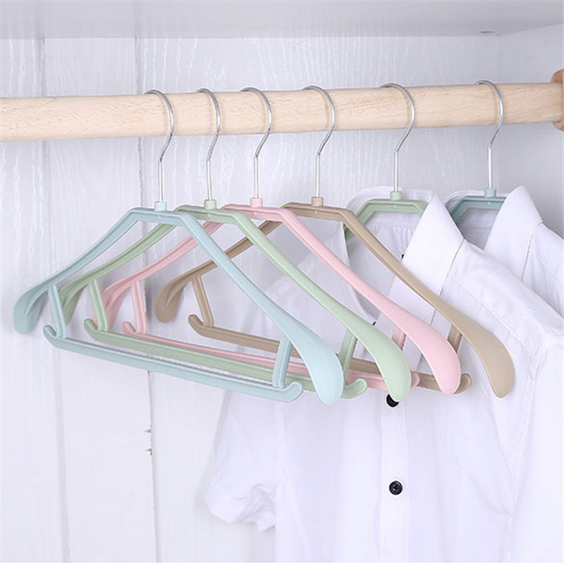 Negrita plástico ancho-hombro percha seco y húmedo de doble uso de secado perchas armario perchas ropa colgando al por mayor