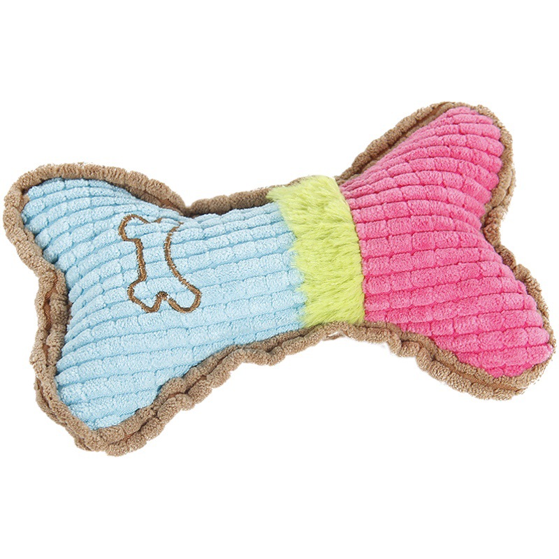 Directo de fábrica Pet Sound molienda resistente a mordidas gato y perro juguete de peluche suministros hueso de grano de maíz