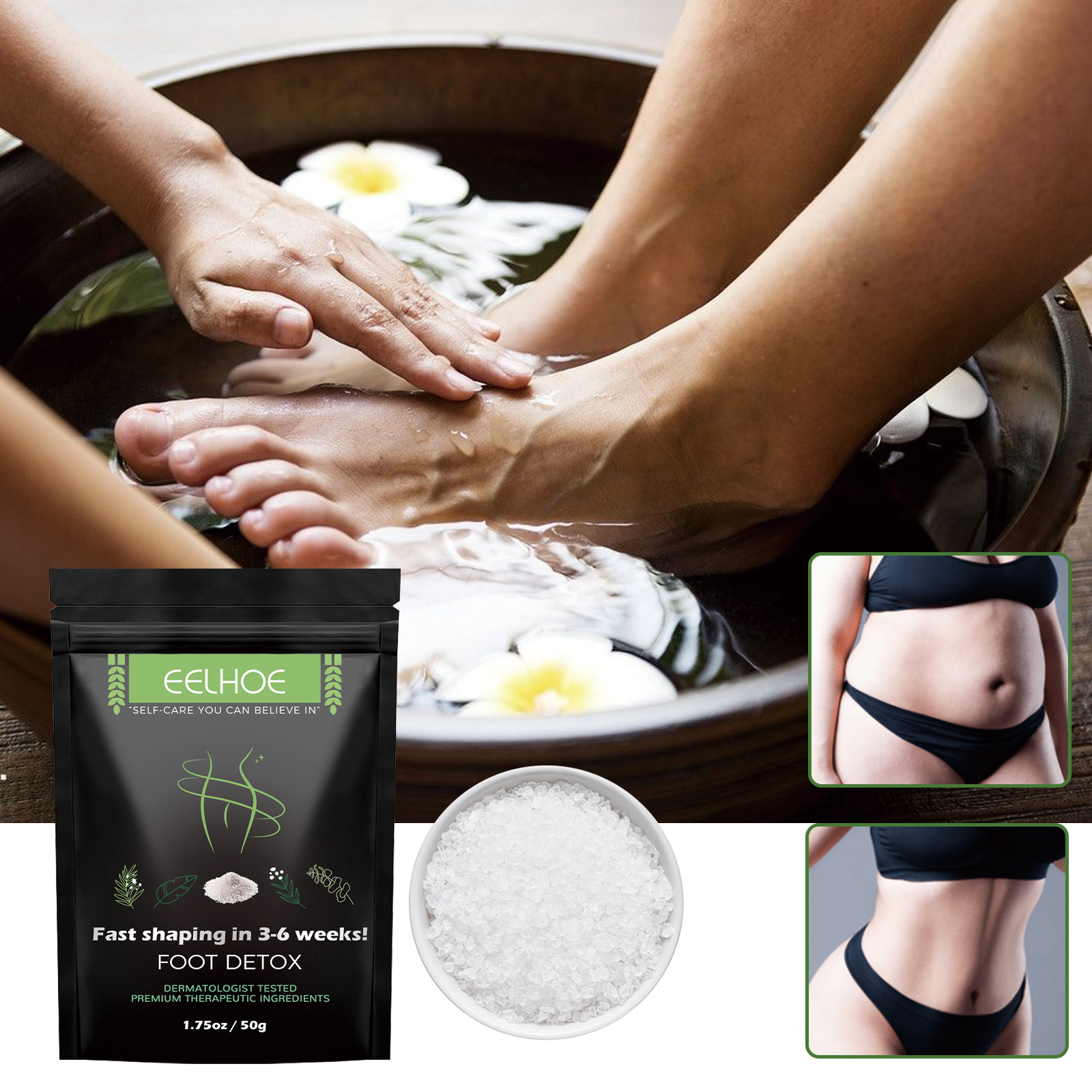 Eelhoe Foot Detox Bath Salt For Deep Cleansing And Body Slimming_voghion.com