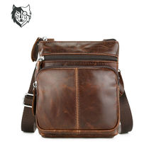 新款真皮男包斜挎包头层牛皮个性胸包潮牌斜挎小包男士单肩包跨境