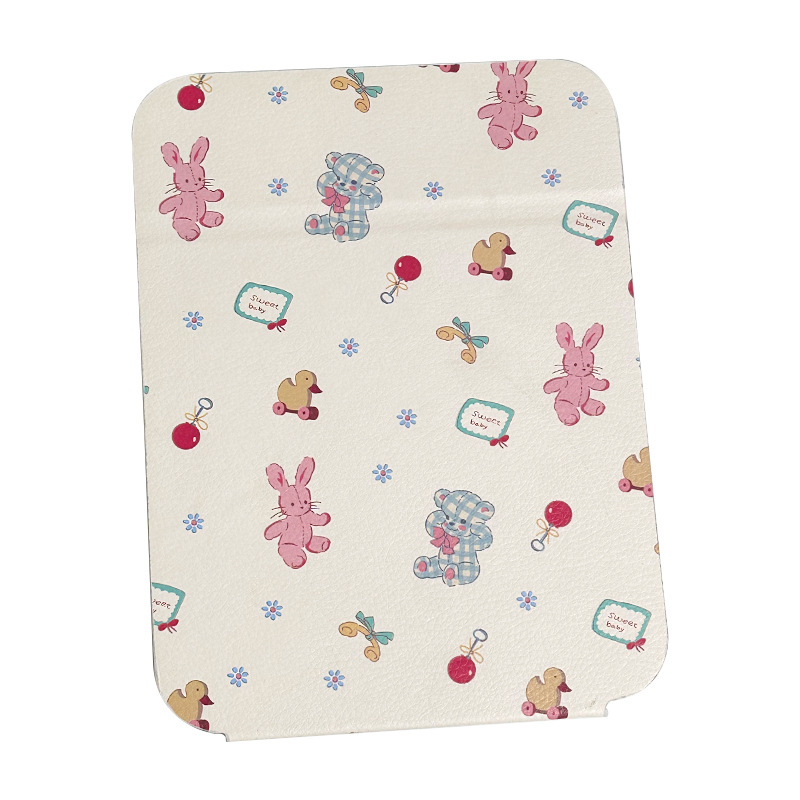 Espejo pequeño plegable floral retro Espejo de maquillaje estilo ins Espejo de tocador especial para dormitorio de estudiantes Puede ser portátil para el hogar