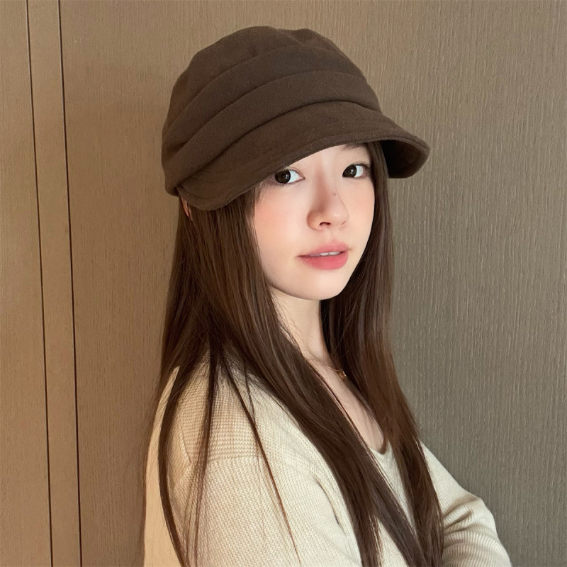 2025新简约气质大头围复古马术帽女2025秋冬显脸小报童帽画家帽子|undefined