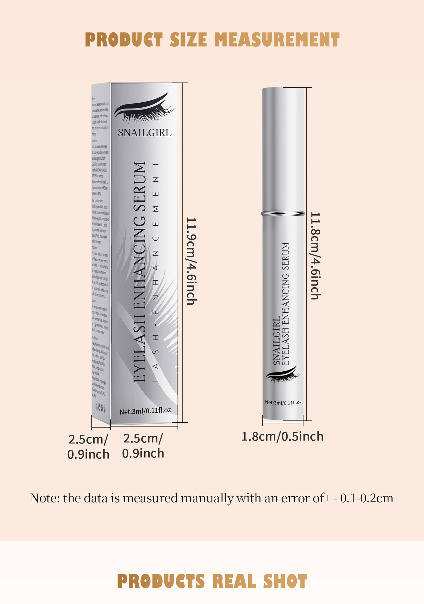 SNAILGIRL Amazon Eyelash serum - Natural and Transparent Eyelash Serum undefined