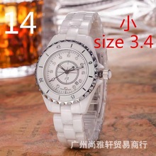 微商代发小香家J12陶瓷钻面数字圆盘石英女款手表跨境外贸厂家批