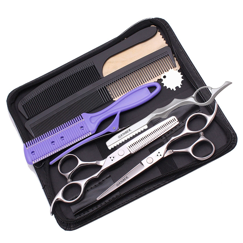 DAMBER haircut scissors flat cut teeth shear non-traceless teeth 10%-15%apprentice junior home hair kit