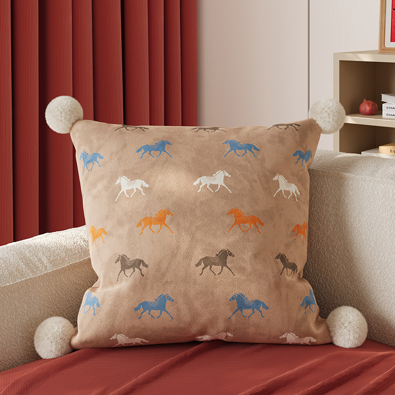 Sofá de sala de estar rojo de alto nivel, funda de almohada desmontable, almohada de cintura lavable, sofá de cabecera de dormitorio de alto nivel, almohada con núcleo
