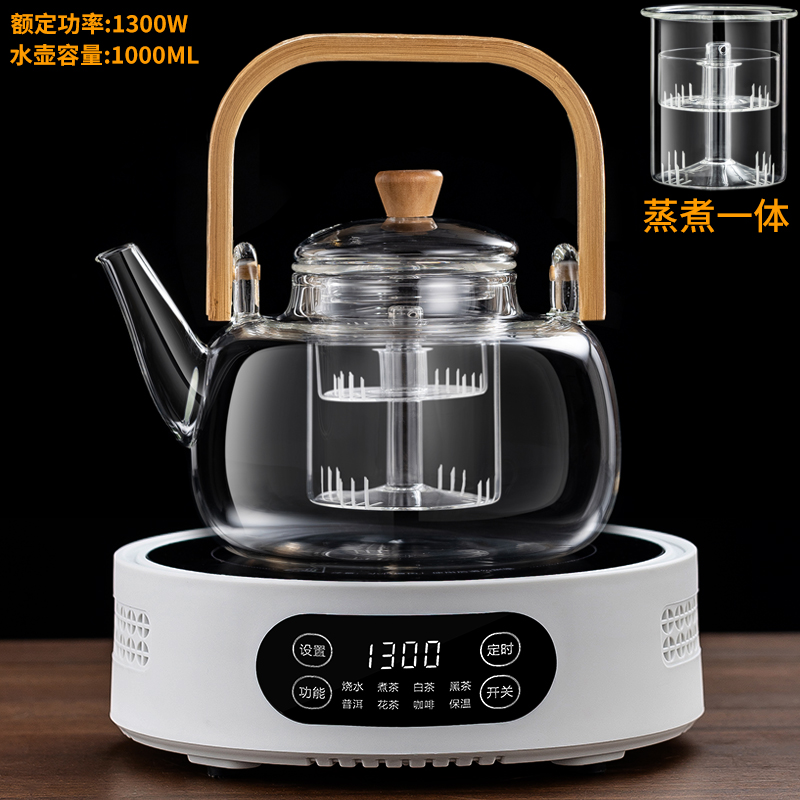 J1 화이트 스토브 + [찜과 요리를 하나로] 대나무 그림자 냄비