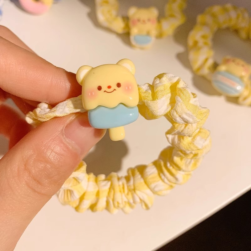 黄油果酱~可爱小熊小肠发圈女高级感皮筋头绳发饰头饰大肠圈发圈|undefined