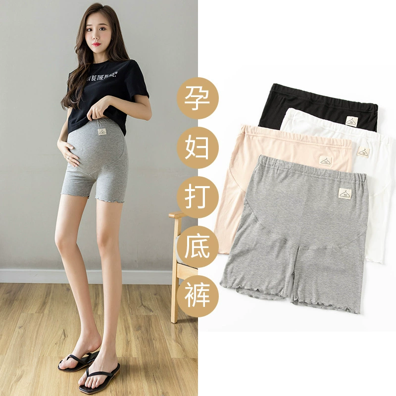 Защитные штаны для беременных, Легкая летняя тонкая верхняя одежда, поддерживающие живот трехточечные шорты, летнее платье для беременных, базовые брюки, летнее платье
