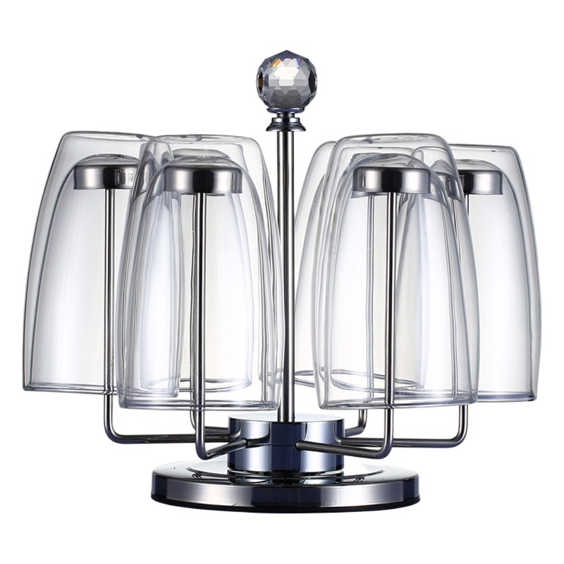 Cup Holder 304 Stainless Steel Rotating Cup Rack Storage Rack Creative Glass Cup Holder Hanging Cup Drain Home Storage