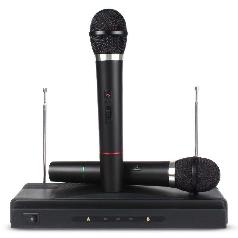 Dual Handheld Microphone Wireless Microphone One-To-Two Dynamic Microphone Cross-Border Foreign Trade E-Commerce Factory Direct Sales Wholesale