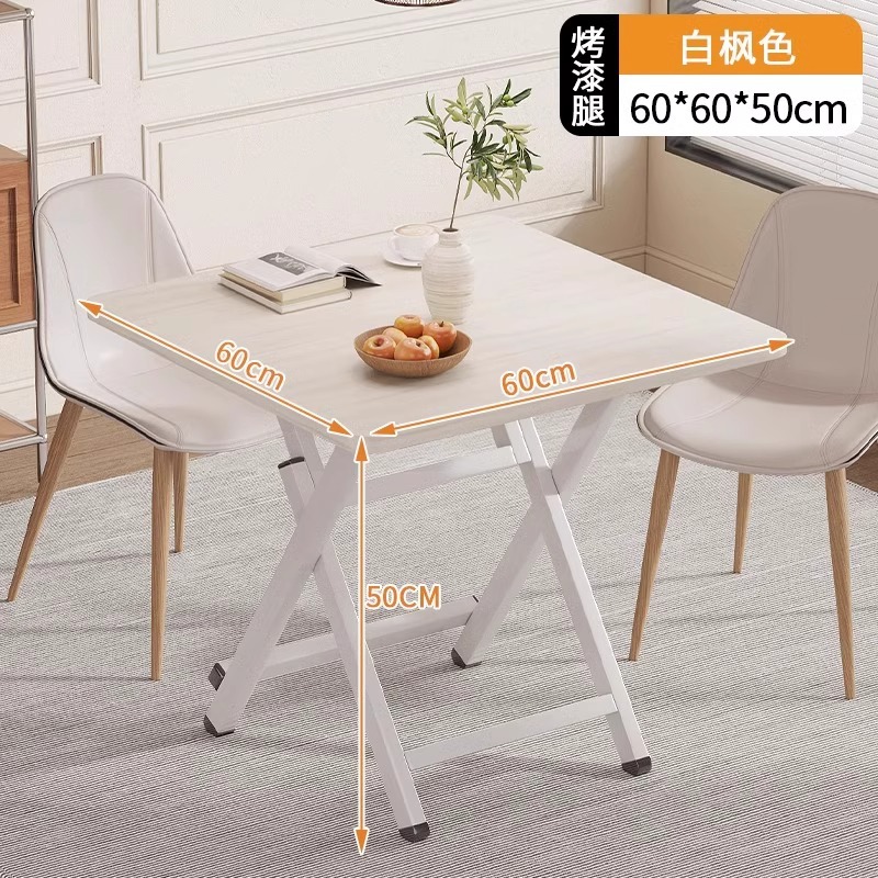 Mesa de comedor plegable, mesa redonda simple, mesa de alquiler, mesa portátil al aire libre, mesa de comedor cuadrada