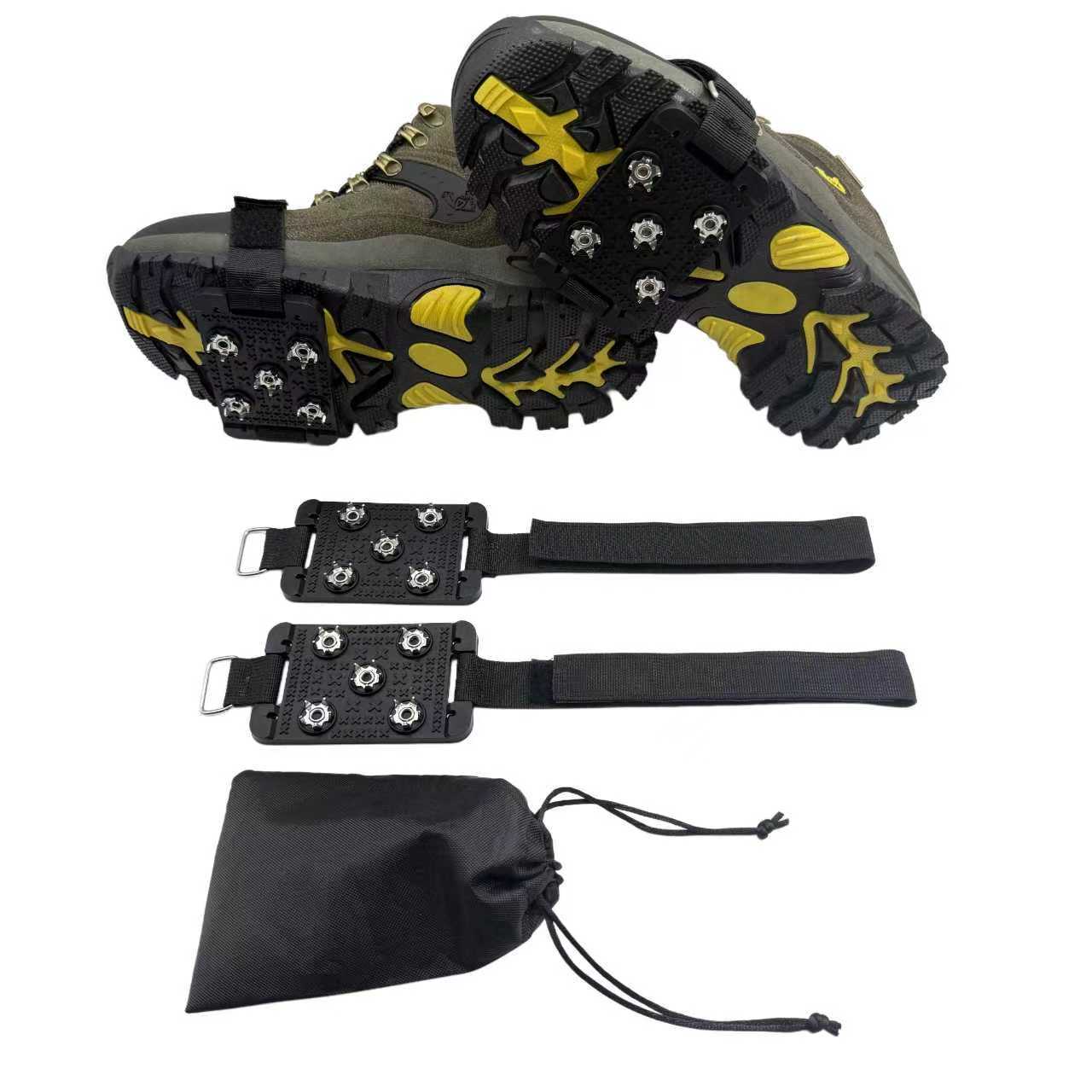 5-tooth crampons outdoor sports snow anti-slip shoes winter TPE crampon hiking boot covers lightweight and wear-resistant 5-crack shoe covers
