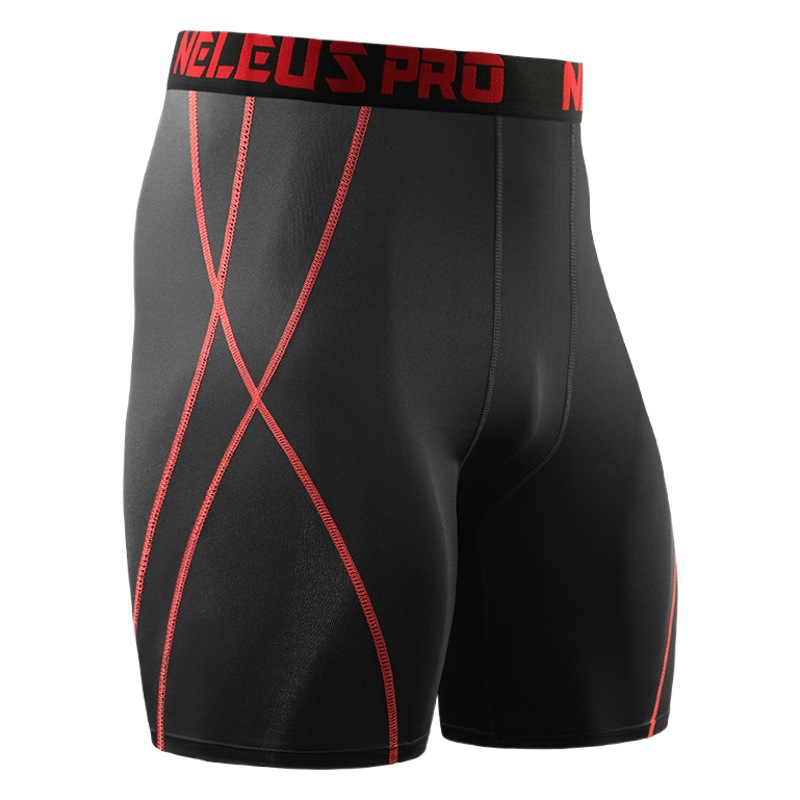 Pantalones Cortos de Compresión para Hombre de Mezcla Sintética Absorbente de Humedad para Fitness