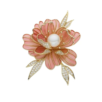 Pearl Flower Brooch Elegant — Yaxa sancaqları