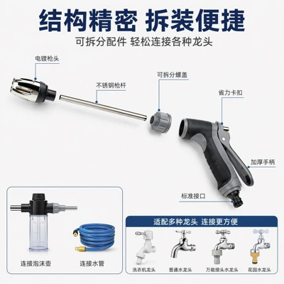 Wash Water Gun with Metal Extension: Car cleaning tools