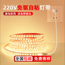 led灯带户外防水220V家用高压灯带自粘氛围灯条工程室内工地灯带