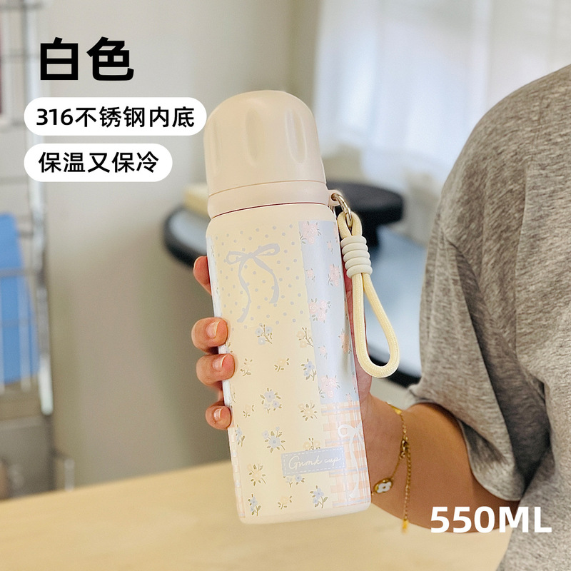 大容量卡通直身杯不锈钢保温杯时尚子弹头杯子学生便捷儿童水杯女|undefined