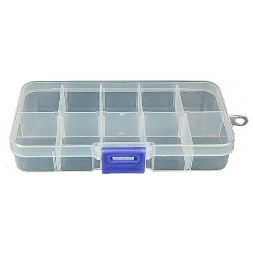 Parts storage box transparent large compartment plastic box jewelry stationery packaging box dustproof storage box with lid wholesale