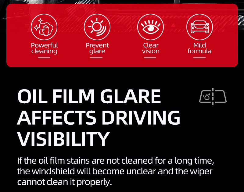 Debedi Car Glass Degreasing Film Sponge Magic Wipe Comes with Detergent Powerful Decontamination Glass Cleaning Artifact