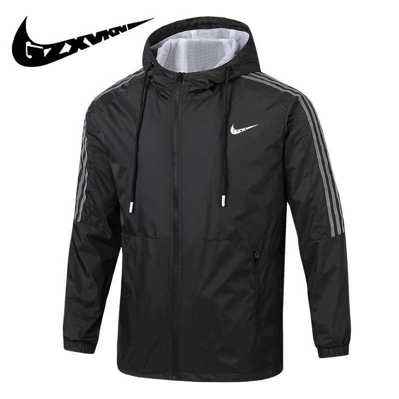 2025 New Spring & Fall Sports Jacket Men's Trendyy Casual Men's Thin Windbreaker Men's Jacket Three Stripes Men