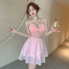 Design sense of suspender bottomed dress