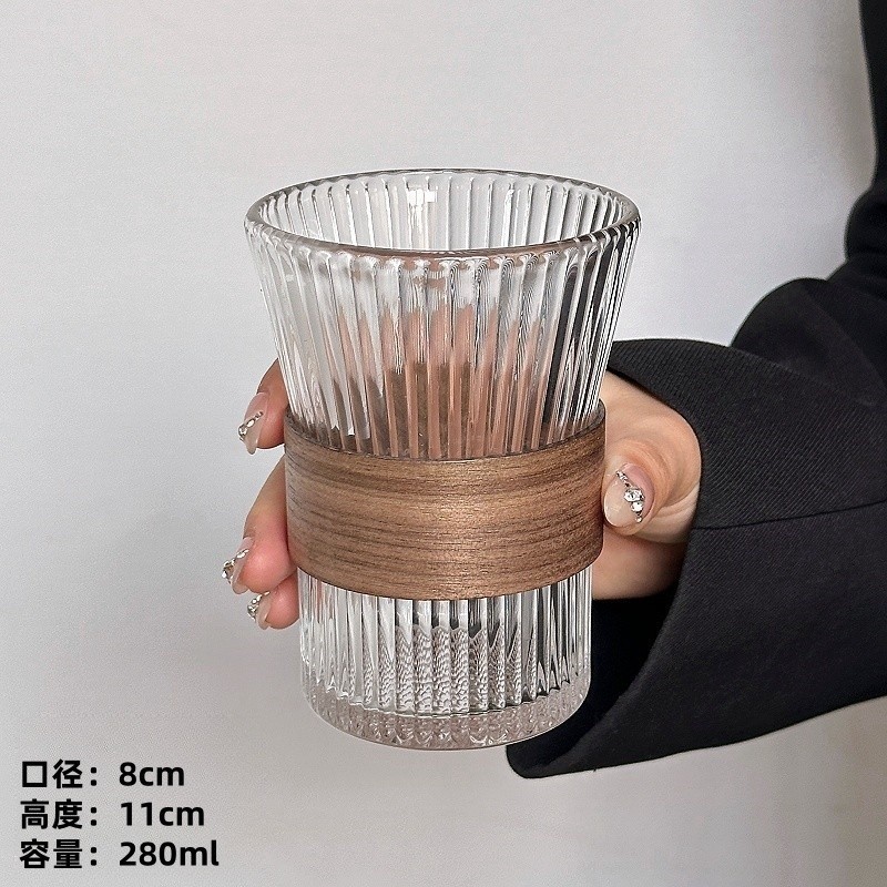 中式玻璃杯子家用隔热防烫茶杯客厅待客喝水杯套装果汁杯咖啡杯子|undefined