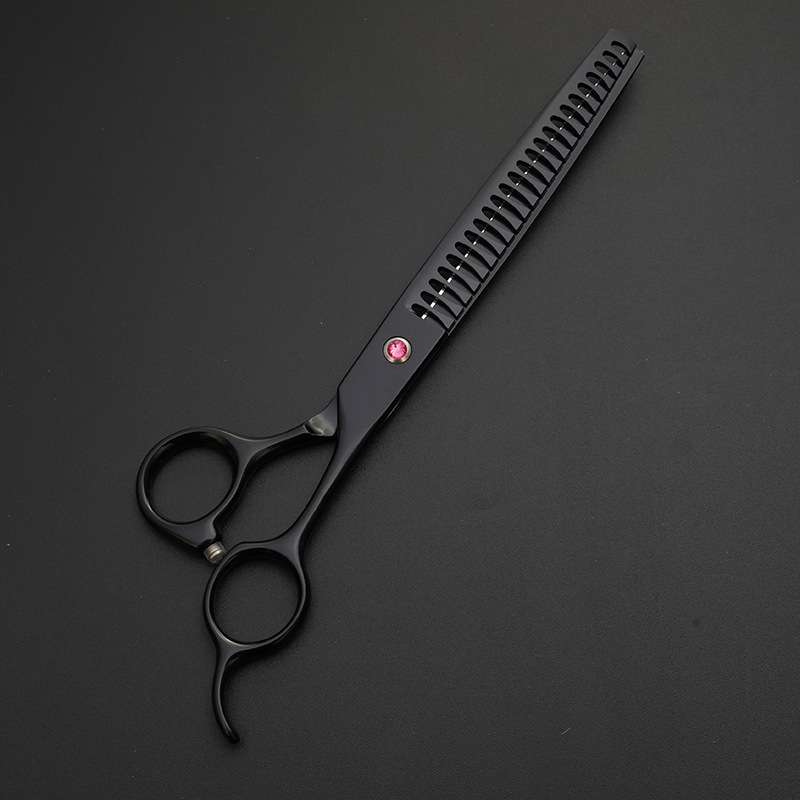 Directo de fábrica 7,0 pulgadas de acero inoxidable tijeras de dientes para mascotas tijeras de adelgazamiento cuchillo tijeras de hueso de pescado mascotas tijeras de belleza especial tijeras de dientes