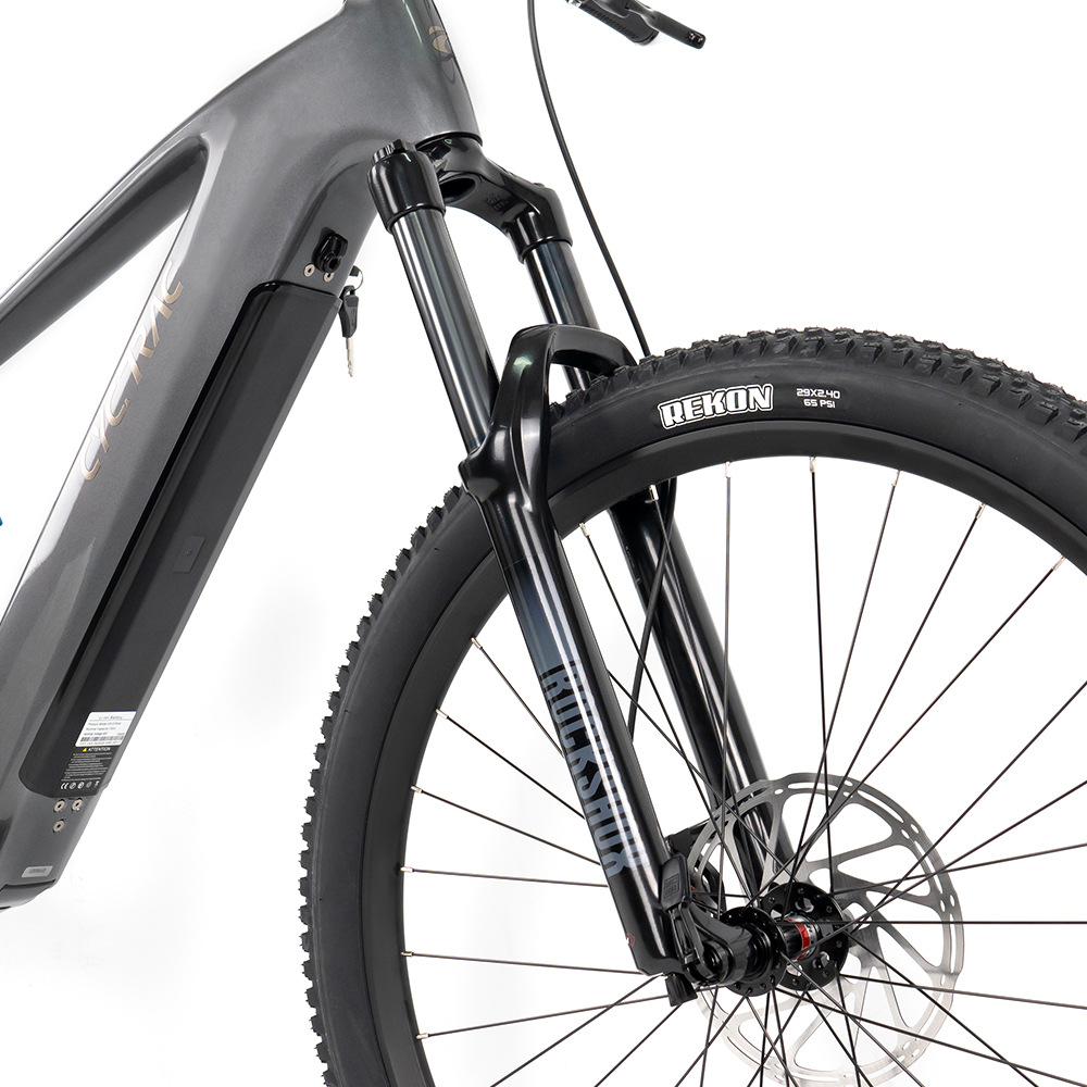 EM10 asistido eléctrico bicicleta de montaña marco de fibra de carbono de cola suave M510 motor central de ocho direcciones a prueba de choques de carretera image 4