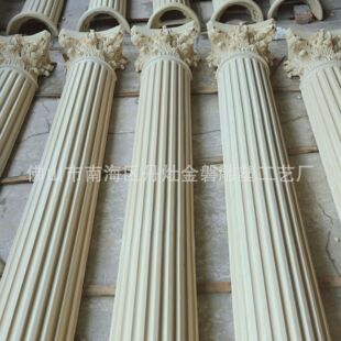 Sandstone Fiberglass Cement Roman Column Gate Full Set Villa Direct Sales Column Mold Cylindrical Guardrail Balcony Decoration
